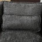 Gray U-Shape Sectional Sofa, Chenille, Seats 5–7
