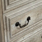 Commode à 7 tiroirs en chêne ancien, style campagnard, à usage unique