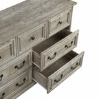 Commode à 7 tiroirs en chêne ancien, style campagnard, à usage unique