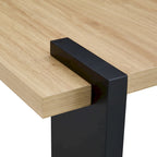 Table basse carrée, naturelle/noyer, plateau MDF, pour 1 à 2 personnes