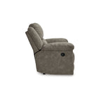 Brown Faux Leather Oversized Pull-Tab Recliner, Seats 2