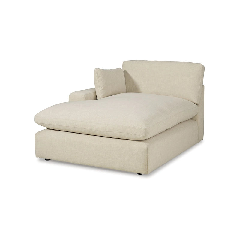 Canapé d'angle modulable 5 pièces Ivoire avec méridienne – Angle à droite ou à gauche