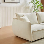 Black / Light Green / Beige Convertible Sleeper Sofa, 6-Seat Modular Style