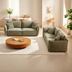 Black / Light Green / Beige Convertible Sleeper Sofa, 6-Seat Modular Style
