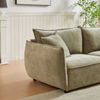 Black / Light Green / Beige Convertible Sleeper Sofa, 6-Seat Modular Style