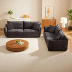 Black / Light Green / Beige Convertible Sleeper Sofa, 6-Seat Modular Style