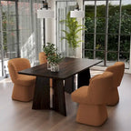 Grey / Green / Orange / Beige Boucle Swivel Dining Chair, Set of 2