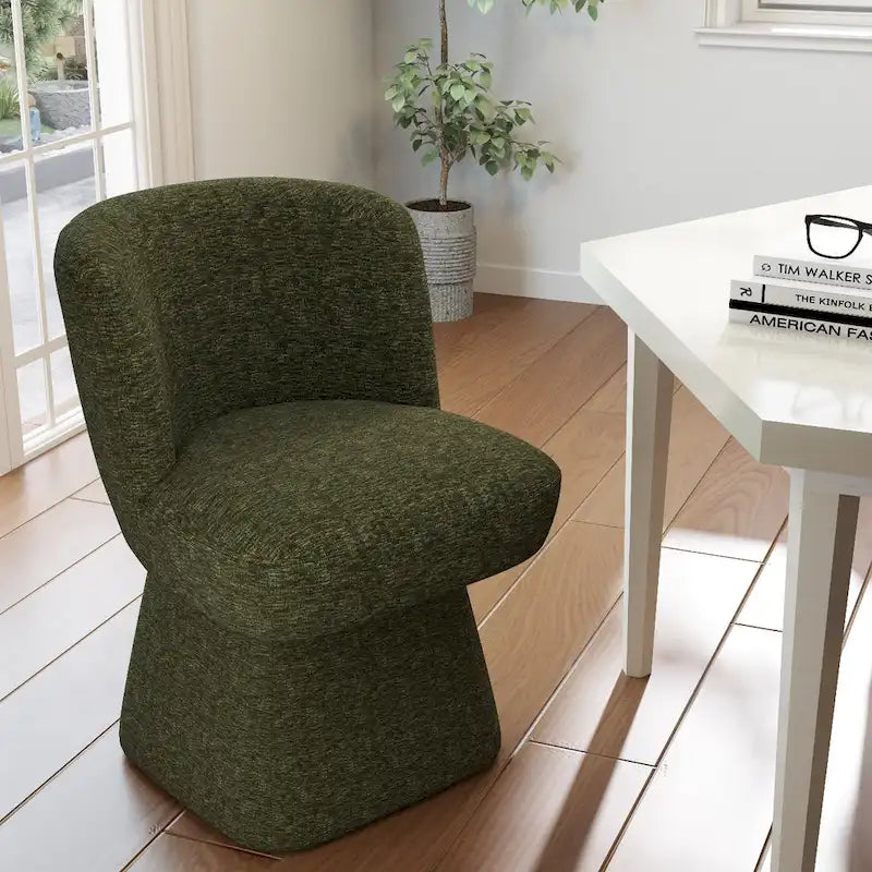 Grey / Green / Orange / Beige Boucle Swivel Dining Chair, Set of 2