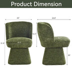 Grey / Green / Orange / Beige Boucle Swivel Dining Chair, Set of 2
