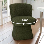 Grey / Green / Orange / Beige Boucle Swivel Dining Chair, Set of 2