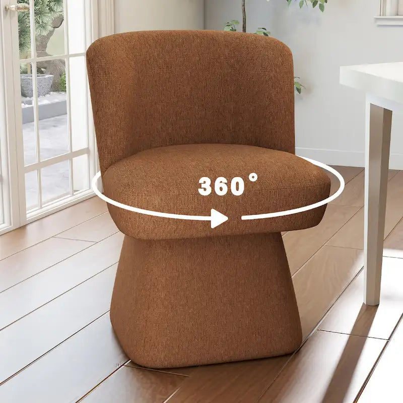 Grey / Green / Orange / Beige Boucle Swivel Dining Chair, Set of 2