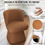 Grey / Green / Orange / Beige Boucle Swivel Dining Chair, Set of 2