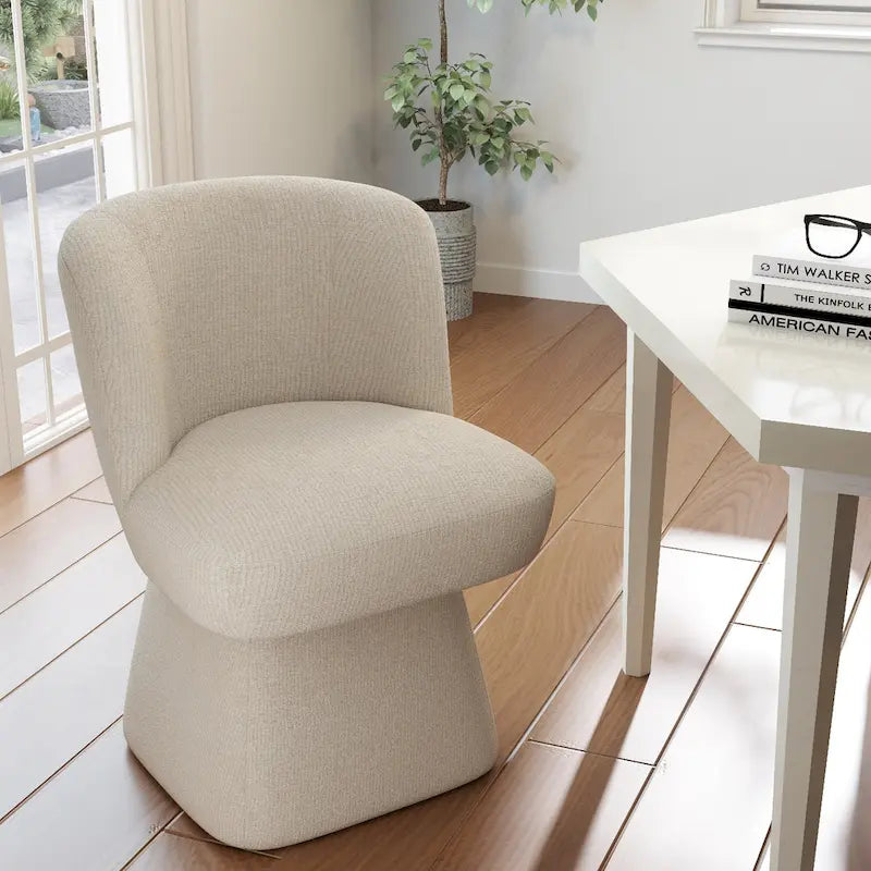 Grey / Green / Orange / Beige Boucle Swivel Dining Chair, Set of 2