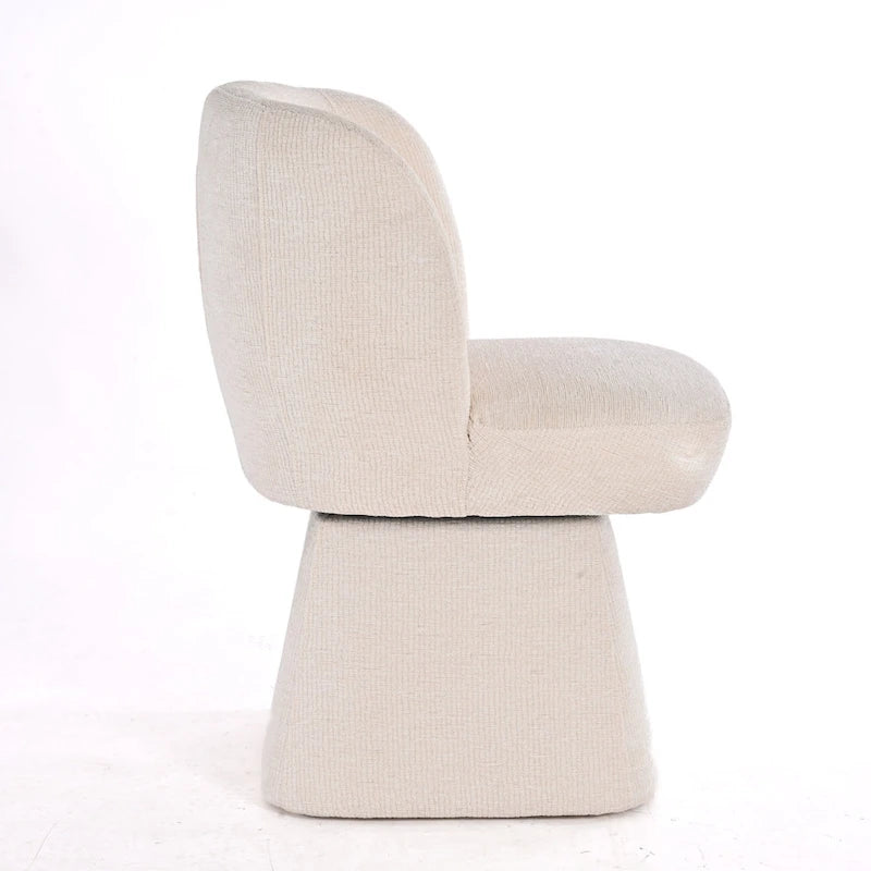 Grey / Green / Orange / Beige Boucle Swivel Dining Chair, Set of 2