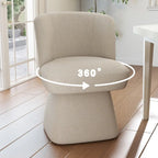 Grey / Green / Orange / Beige Boucle Swivel Dining Chair, Set of 2