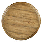Guéridon en bois dur marron vieilli, usage unique
