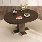 Natural Oval Extendable Dining Table, Pedestal Base, Seats 4–6