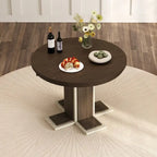 Natural Oval Extendable Dining Table, Pedestal Base, Seats 4–6