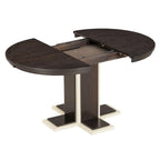 Natural Oval Extendable Dining Table, Pedestal Base, Seats 4–6