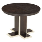 Natural Oval Extendable Dining Table, Pedestal Base, Seats 4–6
