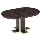 Natural Oval Extendable Dining Table, Pedestal Base, Seats 4–6