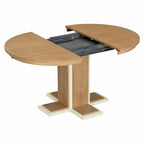Natural Oval Extendable Dining Table, Pedestal Base, Seats 4–6