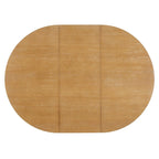 Natural Oval Extendable Dining Table, Pedestal Base, Seats 4–6