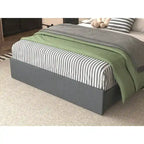Black Storage Bed Frame with LED Headboard & Charging Station, Full/Queen, 1-Person