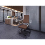 High-Back Ribbed PU Leather Swivel Office Chair, Tan / White / Black / Brown / Grey, 1-Person