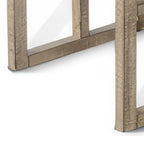 Pebble Brown 3-Piece Nesting Side Table Set, Geometric Diamond, Rustic Distressed