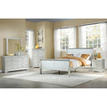 Silver Twin Sleigh Bed, Transitional Style, Solid Wood, Single