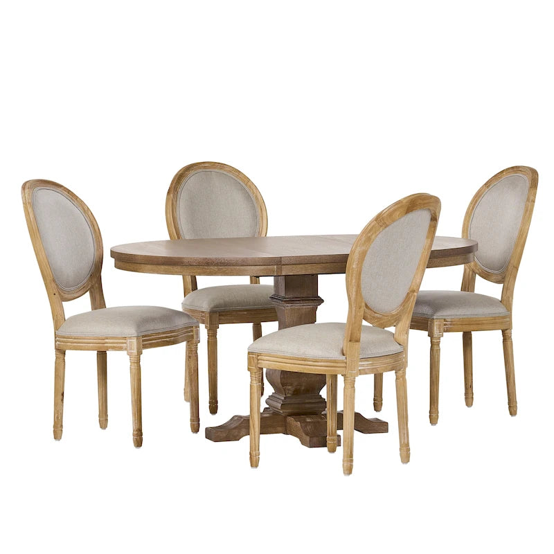 5-Piece Dining Set, Multi-Color / Plaid / Stripe, Seats 4