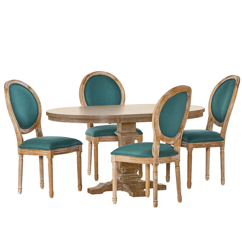 5-Piece Dining Set, Multi-Color / Plaid / Stripe, Seats 4