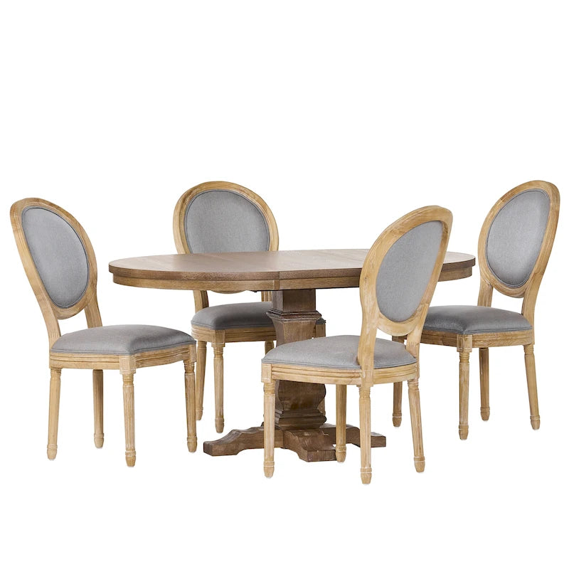 5-Piece Dining Set, Multi-Color / Plaid / Stripe, Seats 4