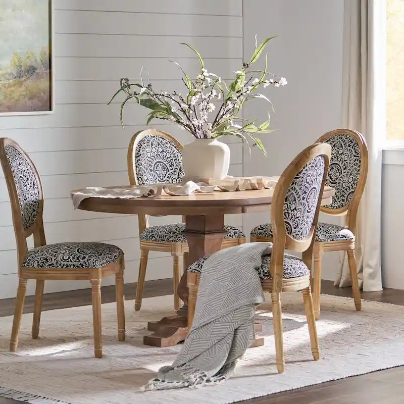 5-Piece Dining Set, Multi-Color / Plaid / Stripe, Seats 4