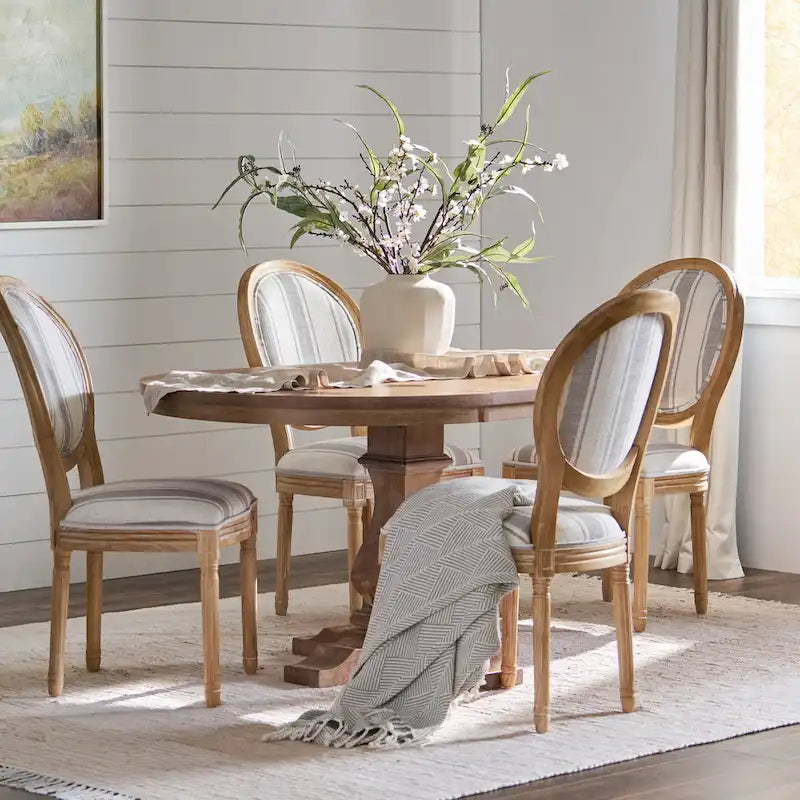 5-Piece Dining Set, Multi-Color / Plaid / Stripe, Seats 4