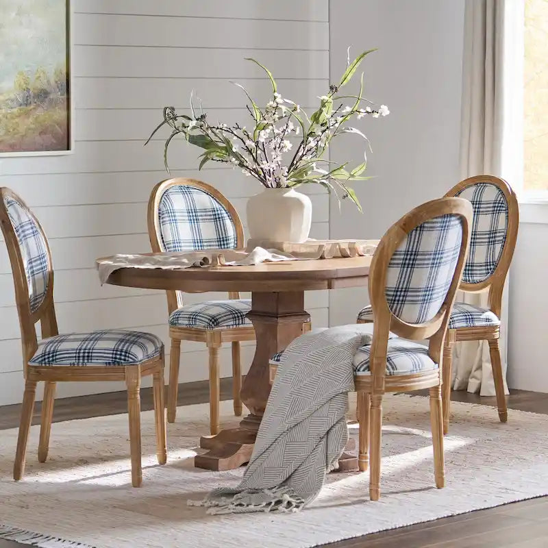 5-Piece Dining Set, Multi-Color / Plaid / Stripe, Seats 4