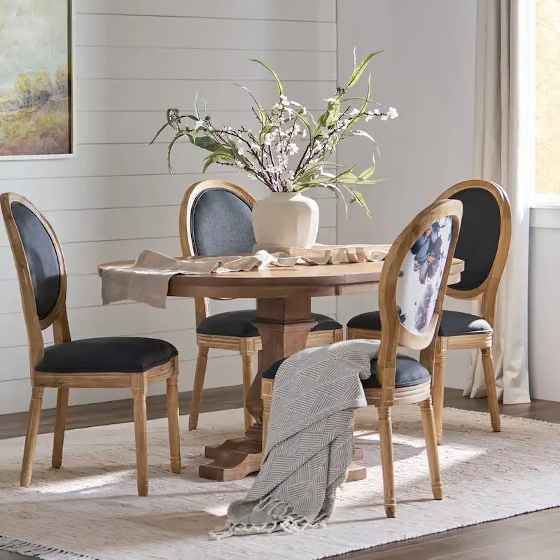 5-Piece Dining Set, Multi-Color / Plaid / Stripe, Seats 4