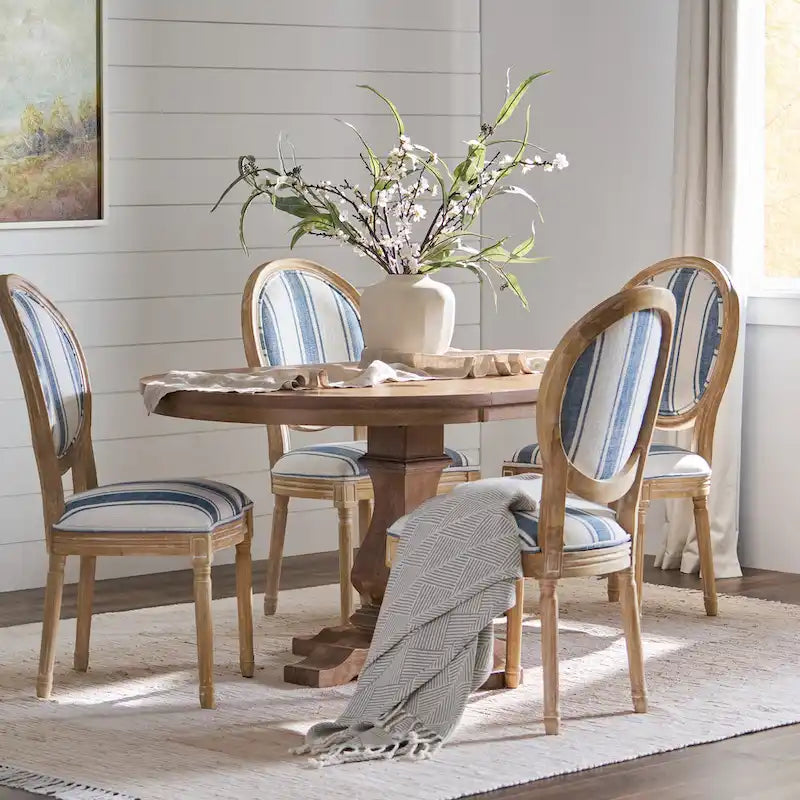 5-Piece Dining Set, Multi-Color / Plaid / Stripe, Seats 4