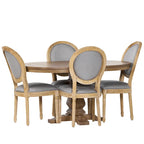 5-Piece Dining Set, Multi-Color / Plaid / Stripe, Seats 4