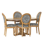 5-Piece Dining Set, Multi-Color / Plaid / Stripe, Seats 4