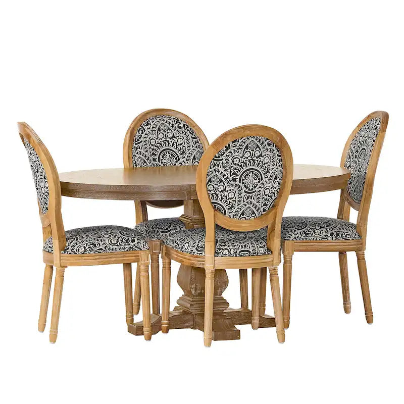 5-Piece Dining Set, Multi-Color / Plaid / Stripe, Seats 4