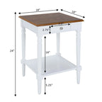 Table d'appoint à 1 tiroir avec étagère inférieure, blanche / noire / couleur bois, simple