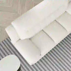 Modern Bonded Leather Sofa – Grey / Cream White / Black / Camel-Black / Red, 3-Seater