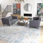 Tufted Velvet Loveseat, Set of 2 – Teal / Smoke / Blue / Grey / Dark Yellow