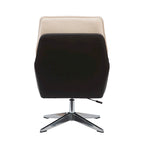 Grey/White/Natural Sherpa Swivel Accent Chair, Single-Seat