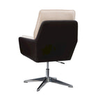 Grey/White/Natural Sherpa Swivel Accent Chair, Single-Seat
