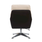 Grey/White/Natural Sherpa Swivel Accent Chair, Single-Seat