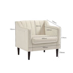White / Blue / Green / Black Tufted Upholstered Accent Chair, Single Seat