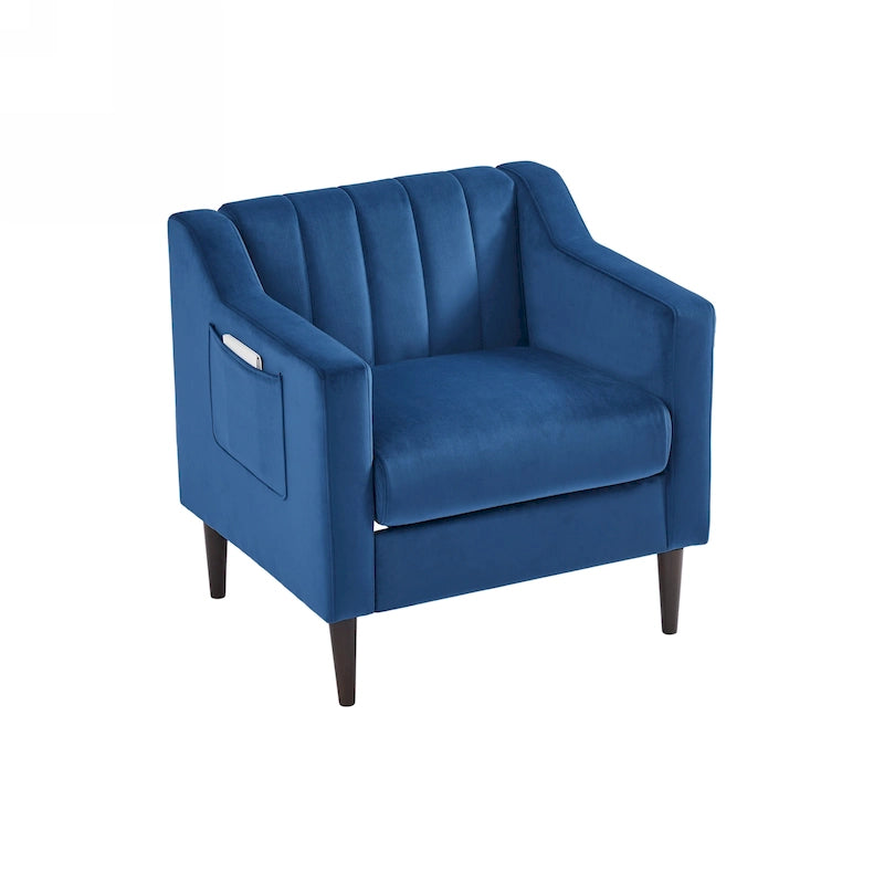 White / Blue / Green / Black Tufted Upholstered Accent Chair, Single Seat